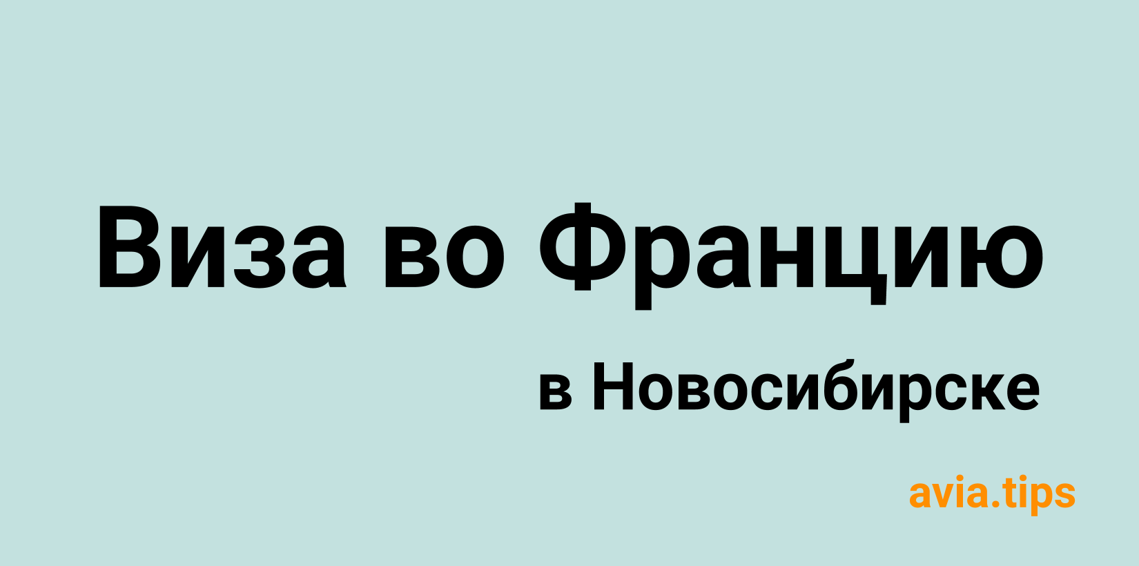 Получение шенгенской визы во Францию в Новосибирске